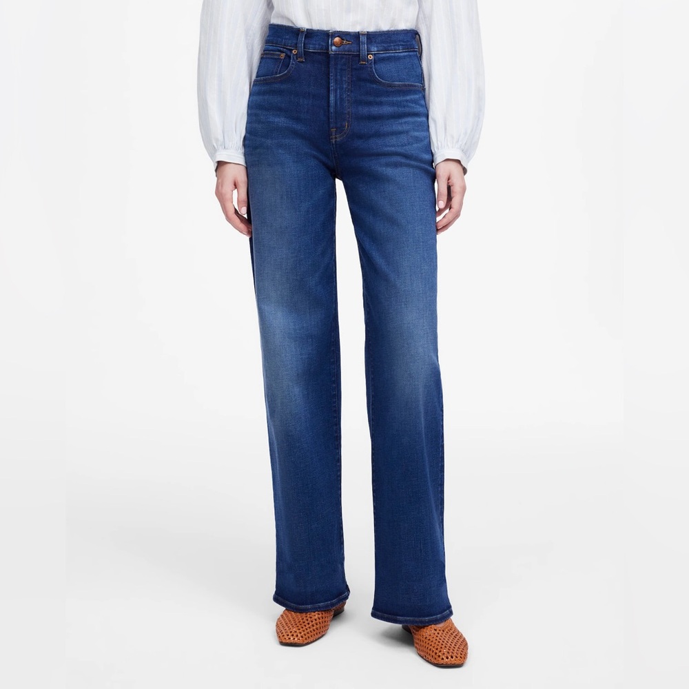 Madewell Perfect Vintage Wide Leg Jean 25 Pipestone Dark Denim $148 NV365